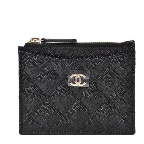 chanel money clip|chanel card holder with zipper.